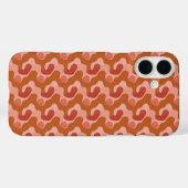 Fluid Waves in Sinaasappel & Roze Case-Mate iPhone Case (Achterkant (horizontaal))