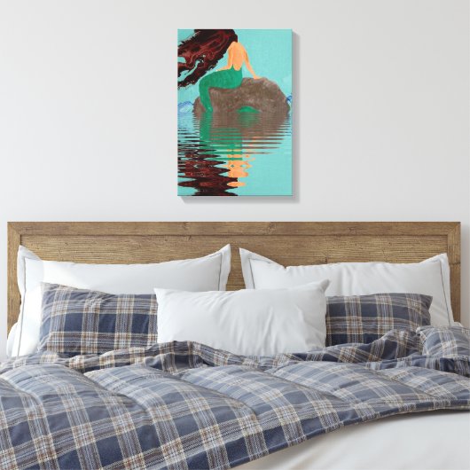 Fluide Abstraite Sirène Roche Eau Enveloppée Toile (Insitu(Chambre))