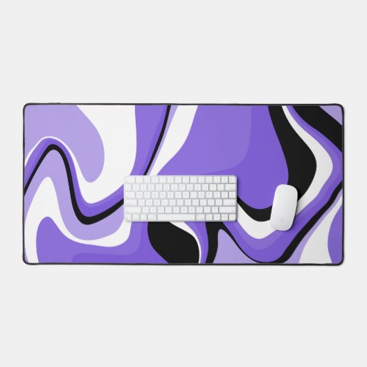 Fluide noir, blanc et violet Abstrait (Clavier et souris)