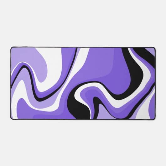 Fluide noir, blanc et violet Abstrait (Recto)