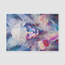 fluister mijn naam, beschermengel, papier collage