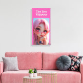 Fluisteraar canvas afdruk (Insitu (Woonkamer))