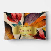 Fluisteren van Herfst Floral Cosmetic Bag Etui (Achterkant)