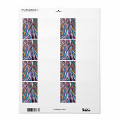 Fluisterend boomhandgeschilderde moderne kunst etiket (Full Sheet)