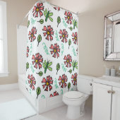 Fluisterende bloemblaadjes Douchegordijnen (In situ)