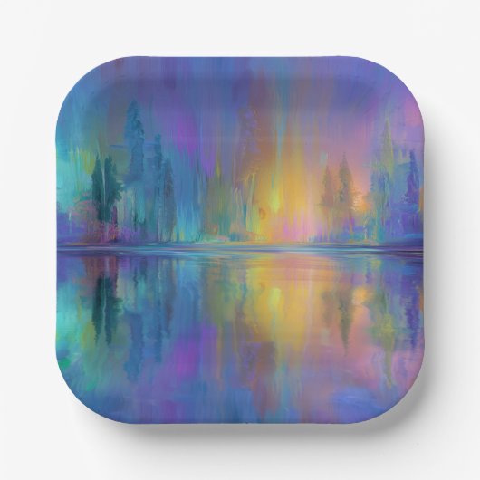 Fluisterende Bossen in pastelkleuren Papieren Bordje (Voorkant)