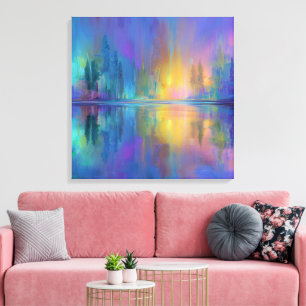 Fluisterende Bossen, mystiek en rustgevend, Canvas Afdruk