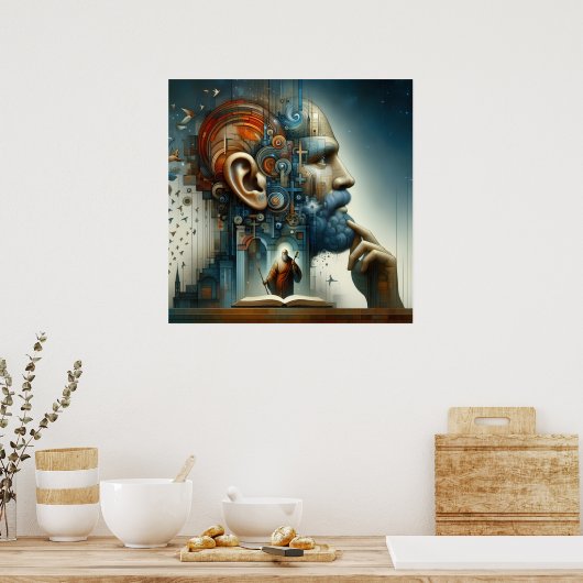 Fluisterende kosmos poster (Keuken)