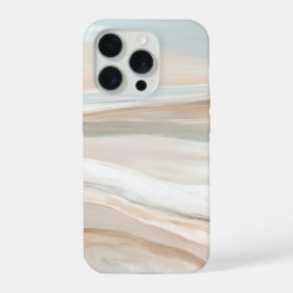 Fluisterende Kusten – Minimalistisch Abstract Zeel iPhone 15 Pro Hoesje