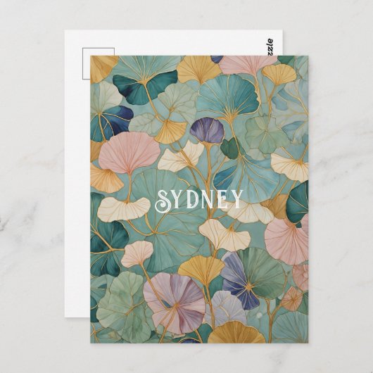 Fluisterende Pastel Gingko Briefkaart (Voorkant / Achterkant)