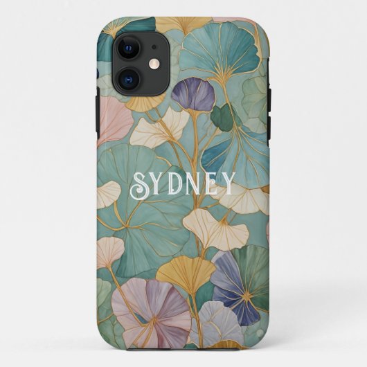Fluisterende Pastel Gingko Case-Mate iPhone Case (Achterkant)