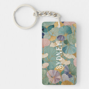 Fluisterende Pastel Gingko Sleutelhanger