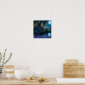 Fluisterende Wilds: Moonflower Radiance Poster (Keuken)