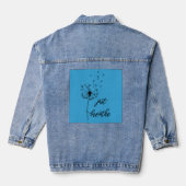 Fluisterende Winden: Gewoon Paardenbloem inademen Denim Jacket (Achterkant)
