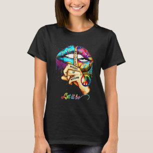 Fluisterende woorden van wijsheid laat vredesteken t-shirt