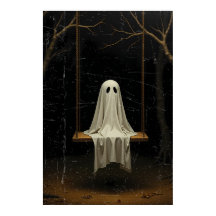 Fluisteringen in het donker, spookachtige schommel