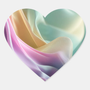 Fluisteringen in Pastel Beweging Hart Sticker