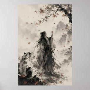 Fluisteringen van de Herfst   Witte Tijger en Zwer Poster