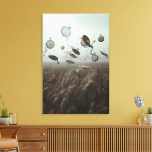 Fluisteringen van de Tijd – Surrealistisch Landsch Canvas Afdruk
