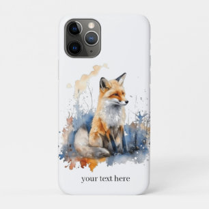 Fluisteringen van de Wilde Vos in Aquarel, op maat iPhone 11 Pro Hoesje