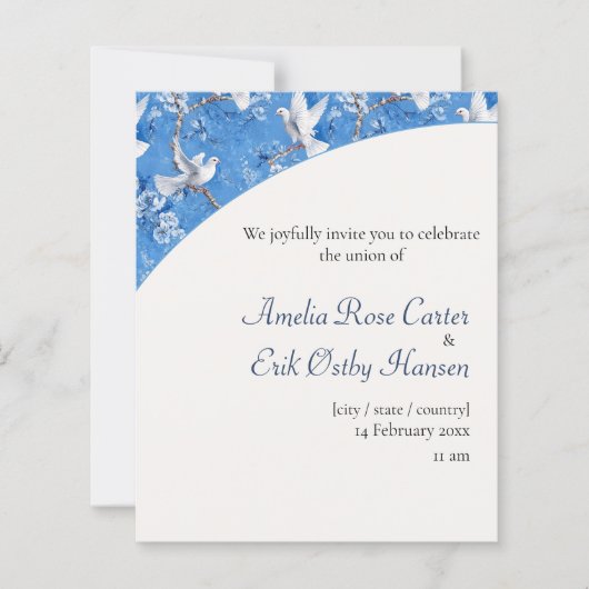 Fluisteringen van duiven, bruiloft (Voorkant)