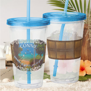 Fluisteringen van golven, slokjes van dromen 1017 acryl drinkbeker