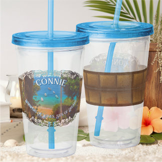 Fluisteringen van golven, slokjes van dromen 1017 acryl drinkbeker