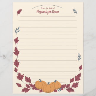 Fluisteringen Van Herfst Gelinieerd Papierblad