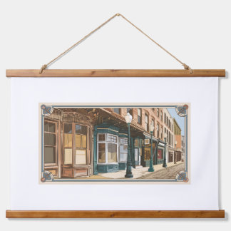 Fluisteringen van Old Town Wood Topped Wall Tapest Hangend Wandkleed