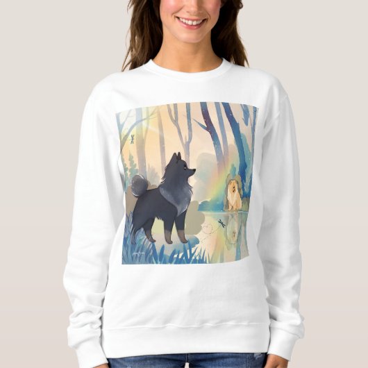 FLUISTERT HET VERLEDEN. Chow Lapphund shirten Trui (Voorkant)