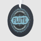 Fluit Beste Muziek Nota Cirkel Ornament (voorkant)