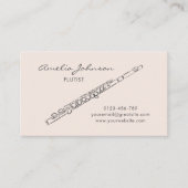 Fluit Blush Roze Elegant Professional Visitekaartje (Voorkant)