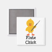 Fluit Chick Magnet Magneet (Voorkant / Achterkant)