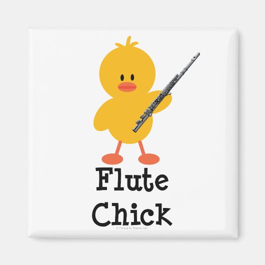 Fluit Chick Magnet Magneet (Voorkant)