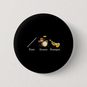 Fluit Drums Trompet Nd Instrumenten Subtiel Anti E Ronde Button 5,7 Cm