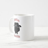 Fluit Fanatic Black Cat Funny Koffiemok (Voorkant links)