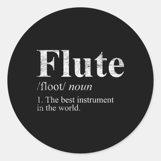 Fluit het beste instrument ter wereld ronde sticker (Voorkant)