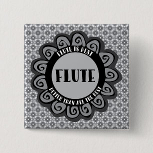 Fluit is het beste vierkante button 5,1 cm