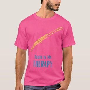 Fluit is mijn therapie lifestyle cadeau voor fluit t-shirt