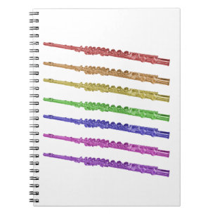 Fluit Kleurrijke Regenboog Notitieboek