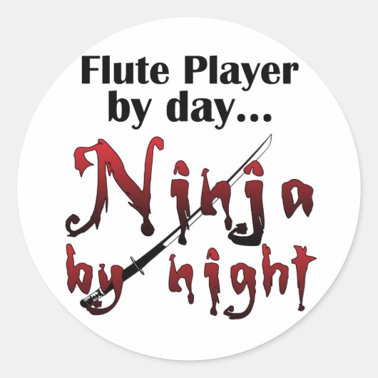Fluit Ninja Stickers (Voorkant)