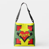 Fluit over hart crossbody tas (Achterkant)