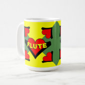 Fluit over hart koffiemok (Voorkant links)