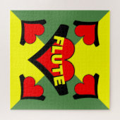 Fluit over hart legpuzzel (Horizontaal)