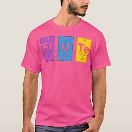 Fluit Periodic Table Elements Fluit Speler T-shirt (Voorkant)