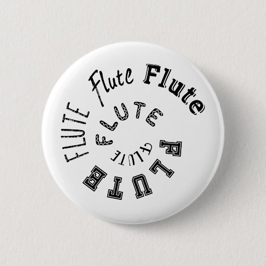 Fluit Spiraaltekst Ronde Button 5,7 Cm (Voorkant)