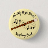 Fluit Woodwind Design Button (Voorkant)