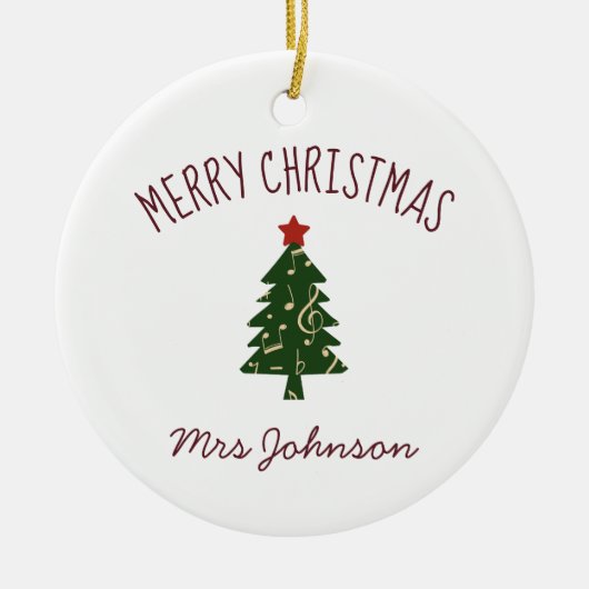 Fluitdocent kerstcadeau Ornament (Voorkant)