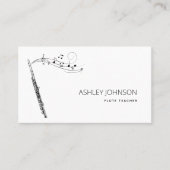 Fluitdocent Soloist Zwart & Wit Visitekaartje (Voorkant)