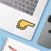 fluiten sticker (Laptop met iPhone)